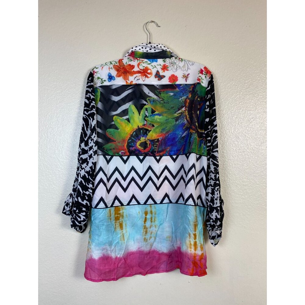 John Mark Gracelyn Patchwork Long Sleeve Tunic To… - image 2